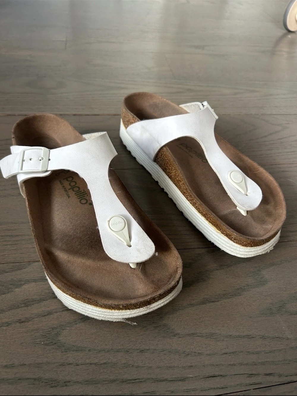 Papillio By Birkenstock Gizeh Platform Sandal - White Biko-Flor - Size 38 EU